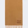 Stola aus Kaschmir mit Monogramm-Stickerei, tabakfarben Stola aus Kaschmir mit Monogramm-Stickerei, tabakfarben