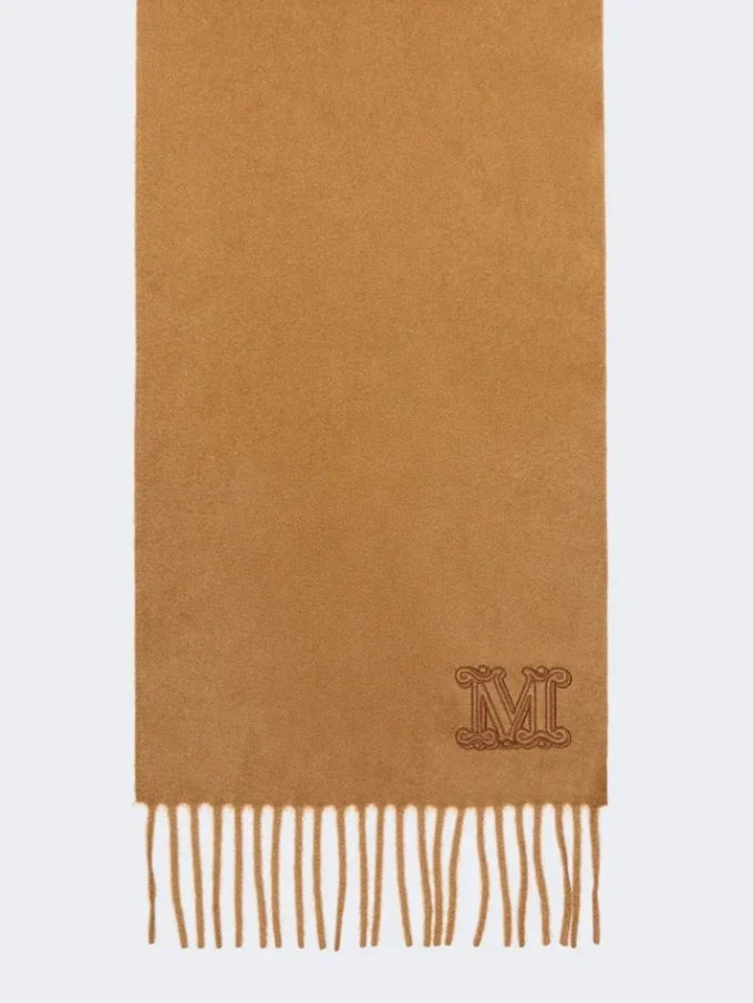 Stola aus Kaschmir mit Monogramm-Stickerei, tabakfarben Stola aus Kaschmir mit Monogramm-Stickerei, tabakfarben