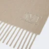 Stola aus reinem Kaschmir mit Monogramm-Detail, sandfarben Stola aus reinem Kaschmir mit Monogramm-Detail, sandfarben