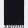 Stola aus reinem Kaschmir mit Monogramm-Detail, ultramarinblau