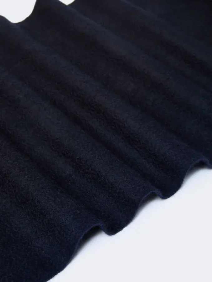 Stola aus reinem Kaschmir mit Monogramm-Detail, ultramarinblau