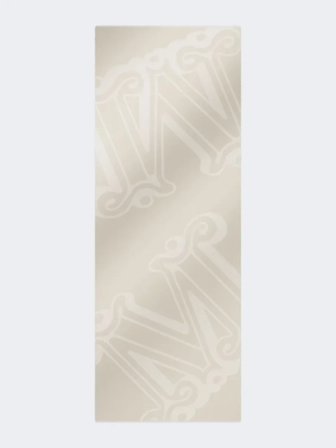 Stola aus Seide, Kaschmir und Wolle im Jacquard-Muster, beige Stola aus Seide, Kaschmir und Wolle im Jacquard-Muster, beige