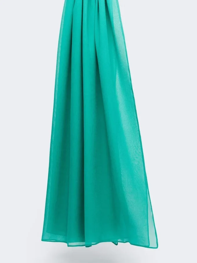 Stola aus Seidengeorgette, grün Stola aus Seidengeorgette, grün