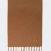 Stola in Camel mit Monogramm-Stickerei, Camel Stola in Camel mit Monogramm-Stickerei, Camel