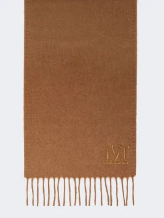 Stola in Camel mit Monogramm-Stickerei, Camel