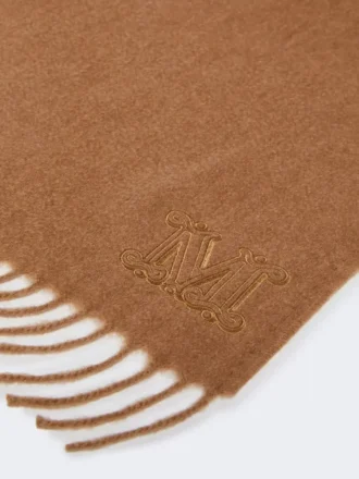 Stola in Camel mit Monogramm-Stickerei, Camel