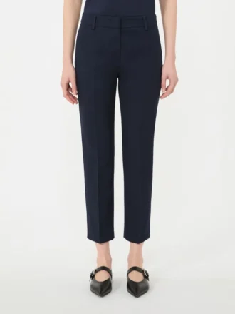 Stretch-Baumwollhose, marineblau