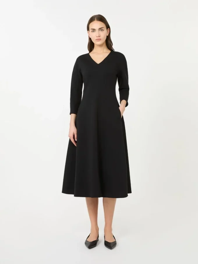 Stretch-Jersey-Kleid, schwarz Stretch-Jersey-Kleid, schwarz