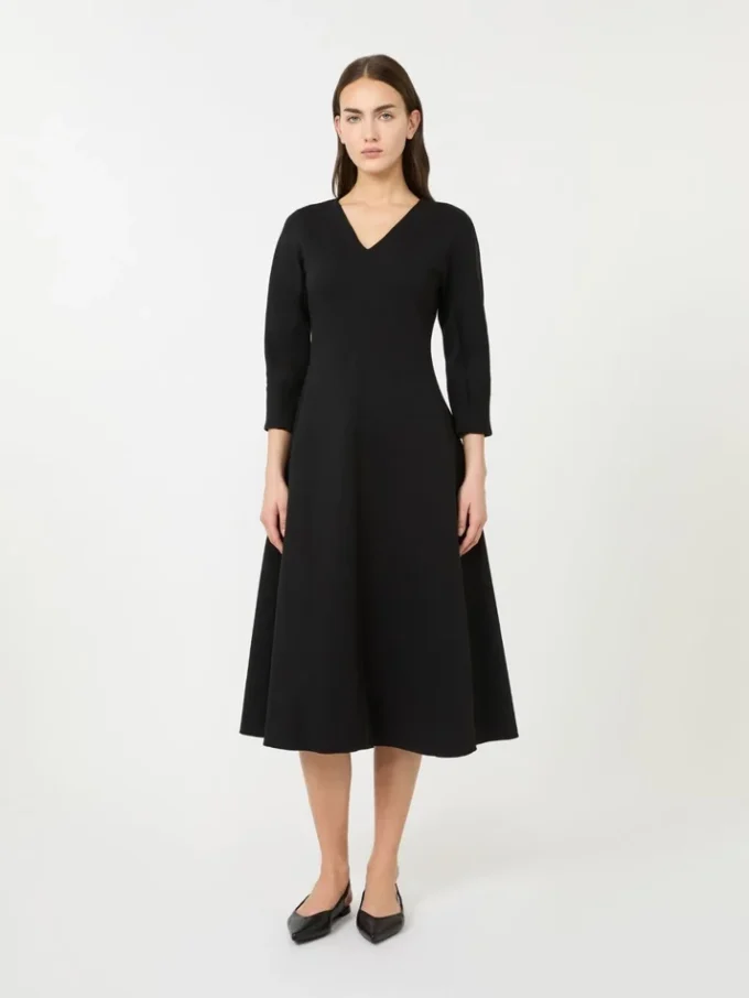 Stretch-Jersey-Kleid, schwarz Stretch-Jersey-Kleid, schwarz