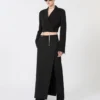 Stretch-Wollhose mit abnehmbarem Einsatz, schwarz Stretch-Wollhose mit abnehmbarem Einsatz, schwarz