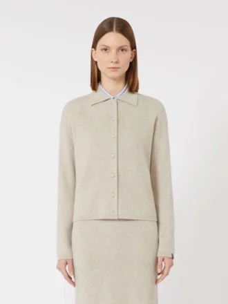 Strickjacke aus Kaschmir, beige