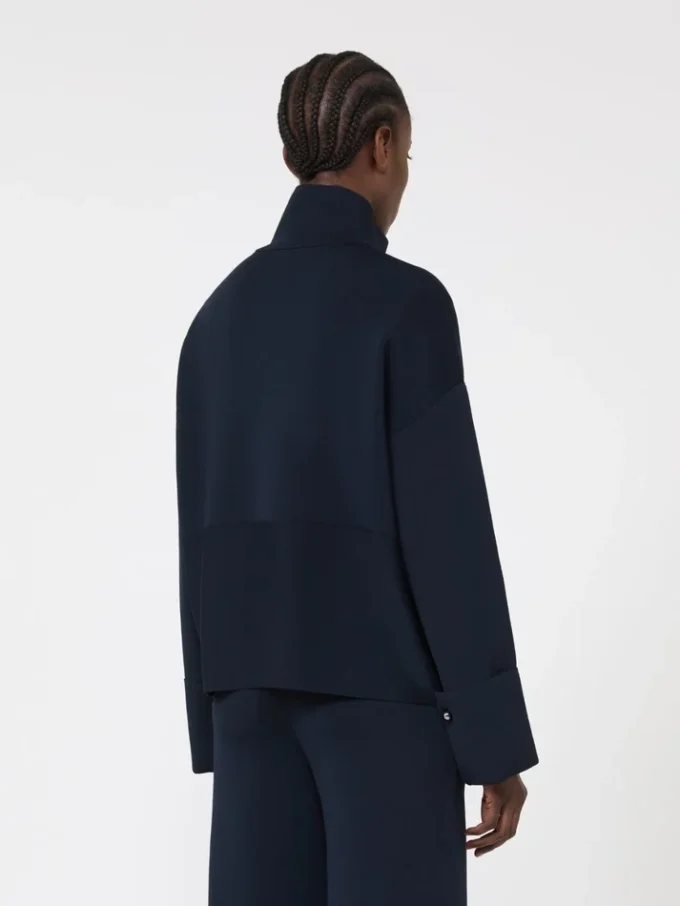 Strickjacke aus Viskose-Crêpe-Garn, ultramarinblau Strickjacke aus Viskose-Crêpe-Garn, ultramarinblau