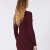 Strickjacke aus Viskose mit Rippmuster, bordeauxrot Strickjacke aus Viskose mit Rippmuster, bordeauxrot