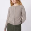 Strickjacke aus Wolle und Kaschmir, taubengrau