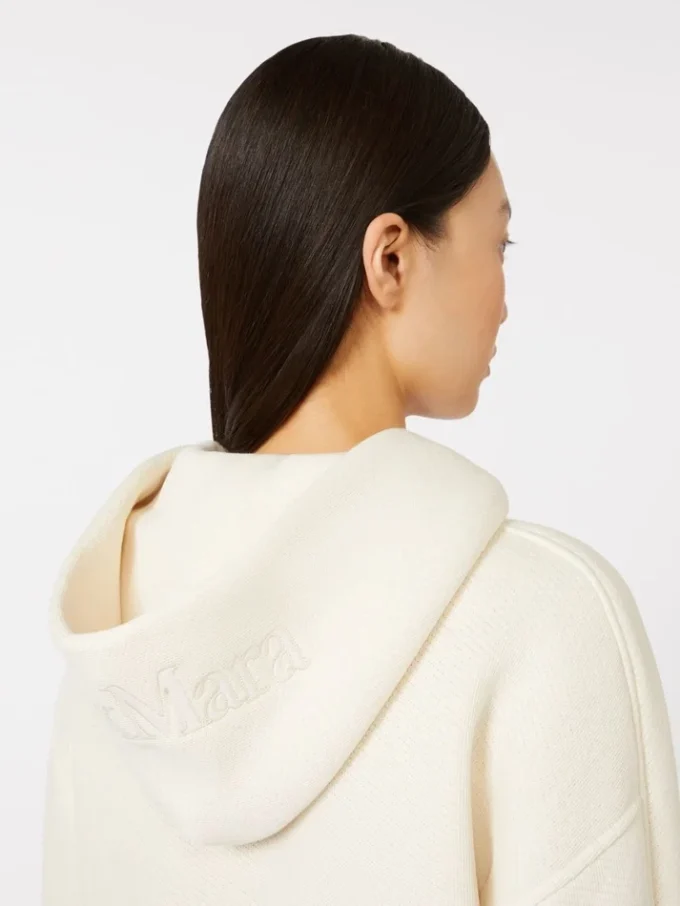 Sweatshirt aus Baumwolljersey, elfenbeinfarben
