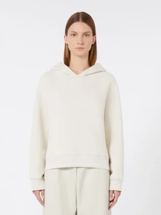 Sweatshirt aus Baumwolljersey, sandfarben