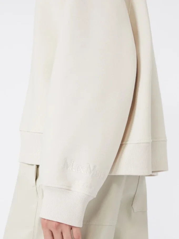 Sweatshirt aus Baumwolljersey, sandfarben Sweatshirt aus Baumwolljersey, sandfarben