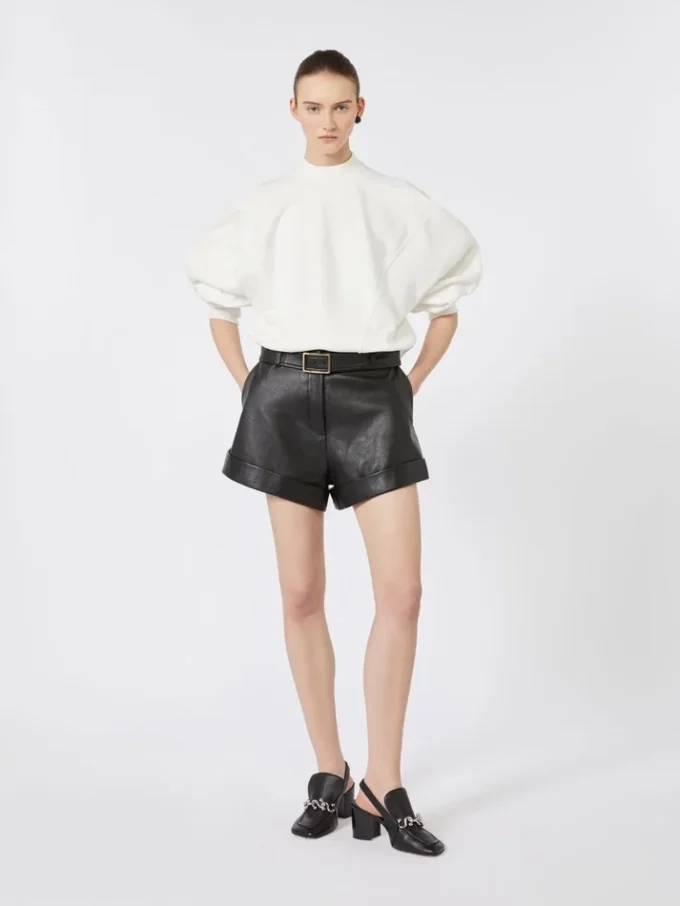 Sweatshirt aus Stretch-Baumwolle, elfenbeinfarben Sweatshirt aus Stretch-Baumwolle, elfenbeinfarben