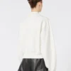 Sweatshirt aus Stretch-Baumwolle, elfenbeinfarben Sweatshirt aus Stretch-Baumwolle, elfenbeinfarben