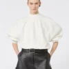 Sweatshirt aus Stretch-Baumwolle, elfenbeinfarben Sweatshirt aus Stretch-Baumwolle, elfenbeinfarben