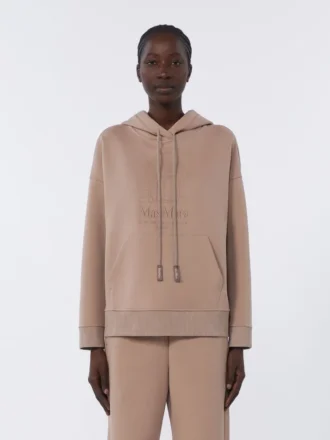 Sweatshirt aus technischem Baumwolljersey, rosa
