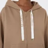 Sweatshirt aus technischem Jersey mit Reißverschluss, kamelfarben Sweatshirt aus technischem Jersey mit Reißverschluss, kamelfarben