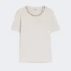T-Shirt aus Baumwolle und Modal, beige T-Shirt aus Baumwolle und Modal, beige