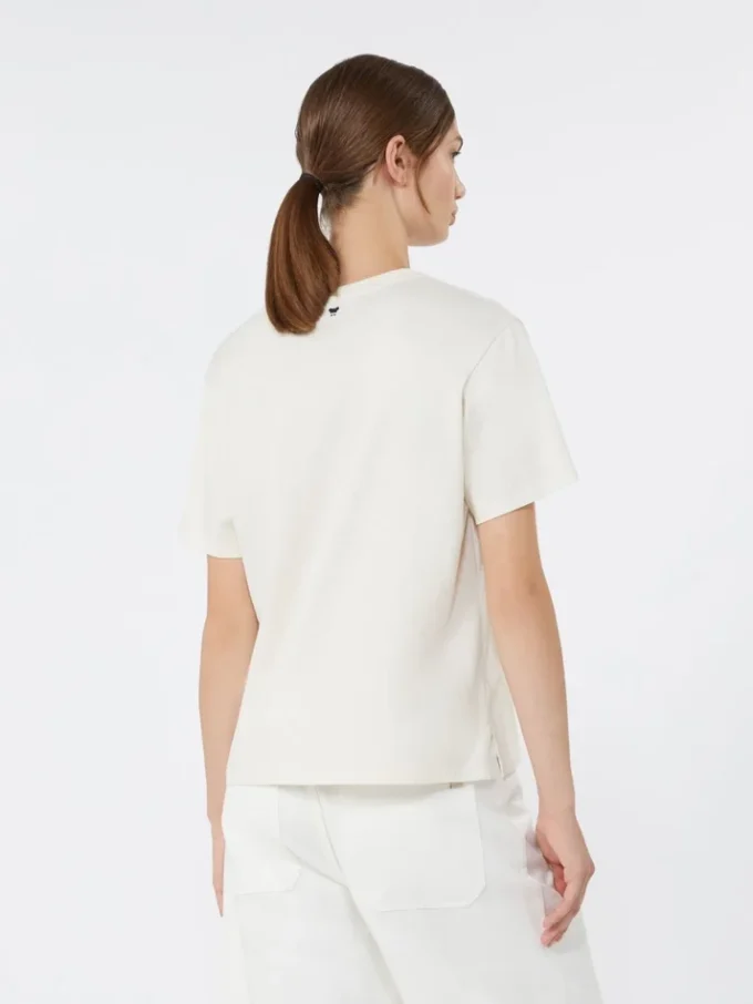 T-Shirt aus Baumwolljersey, Ecru T-Shirt aus Baumwolljersey, Ecru