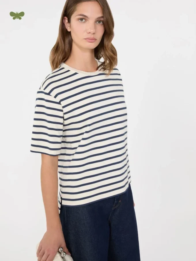 T-Shirt aus Baumwolljersey, Ecru T-Shirt aus Baumwolljersey, Ecru