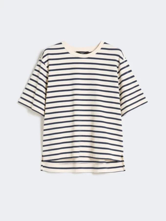 T-Shirt aus Baumwolljersey, Ecru T-Shirt aus Baumwolljersey, Ecru