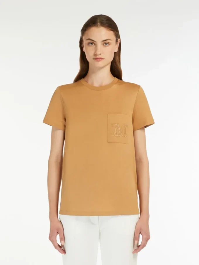 T-Shirt aus Baumwolljersey, kamel T-Shirt aus Baumwolljersey, kamel