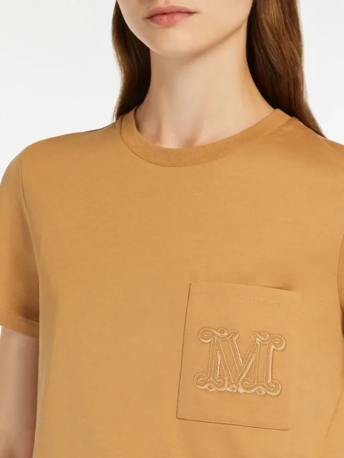 T-Shirt aus Baumwolljersey, kamel T-Shirt aus Baumwolljersey, kamel