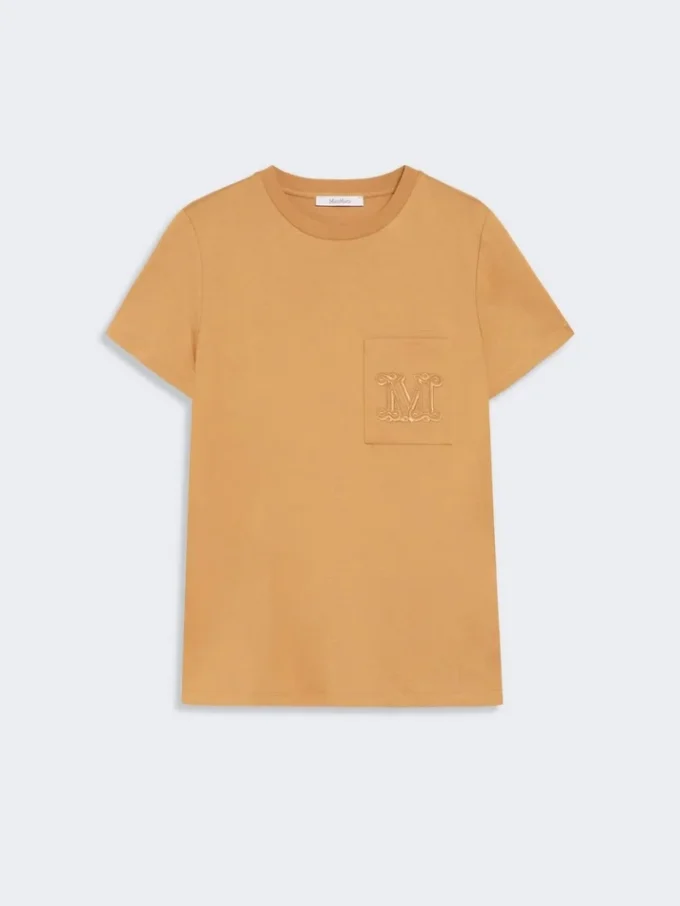 T-Shirt aus Baumwolljersey, kamel T-Shirt aus Baumwolljersey, kamel