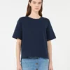 T-Shirt aus Baumwolljersey, marineblau T-Shirt aus Baumwolljersey, marineblau