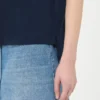 T-Shirt aus Baumwolljersey, marineblau T-Shirt aus Baumwolljersey, marineblau