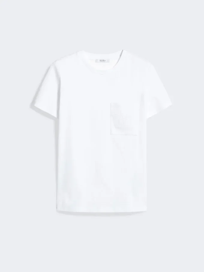 T-Shirt aus Baumwolljersey, optisches Weiß T-Shirt aus Baumwolljersey, optisches Weiß
