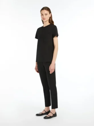 T-Shirt aus Baumwolljersey, schwarz