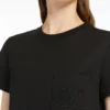 T-Shirt aus Baumwolljersey, schwarz