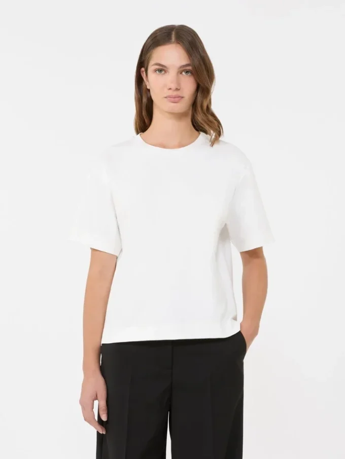T-Shirt aus Baumwolljersey, weiß T-Shirt aus Baumwolljersey, weiß
