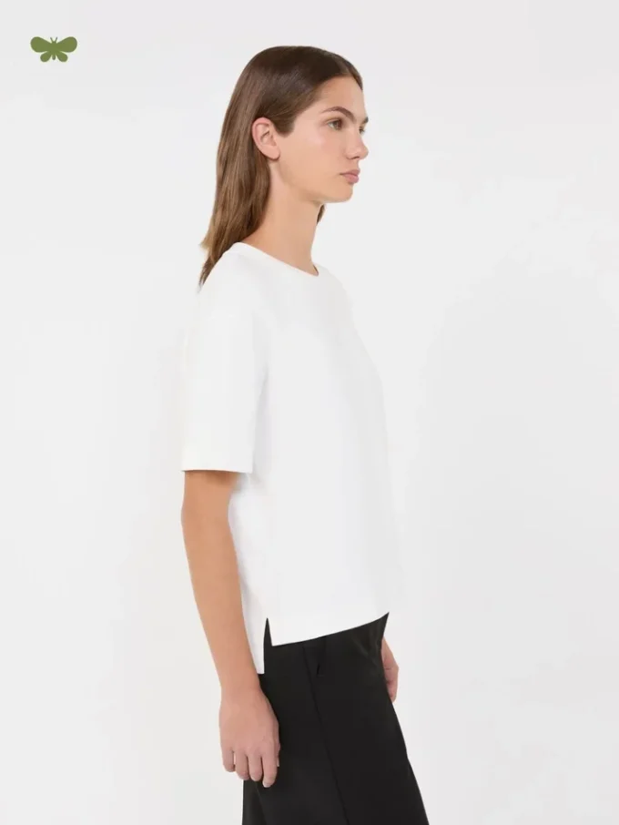 T-Shirt aus Baumwolljersey, weiß T-Shirt aus Baumwolljersey, weiß