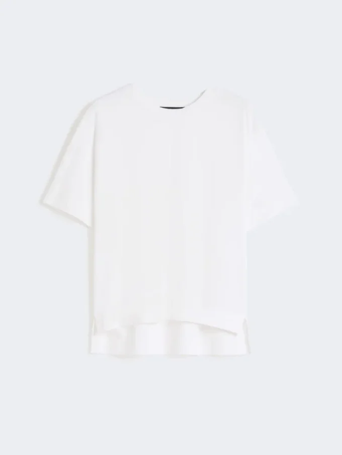 T-Shirt aus Baumwolljersey, weiß T-Shirt aus Baumwolljersey, weiß