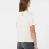 T-Shirt aus Satin und Jersey, Ecru T-Shirt aus Satin und Jersey, Ecru