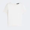 T-Shirt aus Satin und Jersey, Ecru T-Shirt aus Satin und Jersey, Ecru
