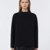 T-Shirt aus Scuba-Jersey, schwarz