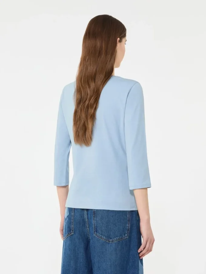 T-Shirt aus Stretch-Baumwolle, hellblau T-Shirt aus Stretch-Baumwolle, hellblau