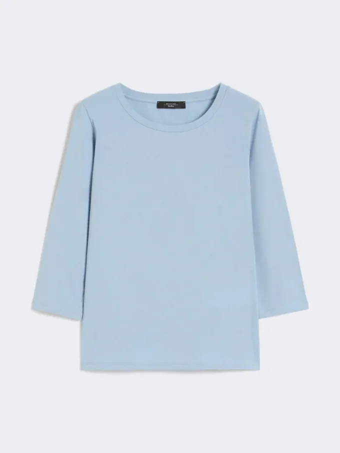 T-Shirt aus Stretch-Baumwolle, hellblau T-Shirt aus Stretch-Baumwolle, hellblau