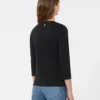 T-Shirt aus Stretch-Baumwolle, schwarz T-Shirt aus Stretch-Baumwolle, schwarz