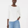 T-Shirt aus Stretch-Baumwolle, weiß T-Shirt aus Stretch-Baumwolle, weiß