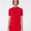 T-Shirt aus Woll- und Kaschmirstrick, rot T-Shirt aus Woll- und Kaschmirstrick, rot