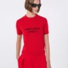T-Shirt aus Woll- und Kaschmirstrick, rot T-Shirt aus Woll- und Kaschmirstrick, rot